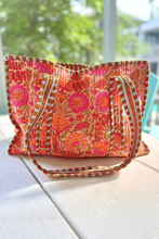 Load image into Gallery viewer, SC - ETA 2/18 - Rue Orange Floral Patterned Tote Bag
