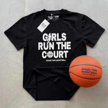 Load image into Gallery viewer, Girls Run The Court - T-Shirt - Black
