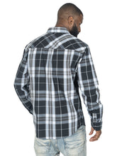 Load image into Gallery viewer, V1826 Brandon Long sleeves Plaid Shirt - Black
