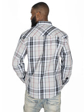 Load image into Gallery viewer, V1826 Brandon Long sleeves Plaid Shirt - Gray
