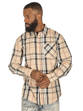 Load image into Gallery viewer, V1826 Brandon Long sleeves Plaid Shirt - Khaki
