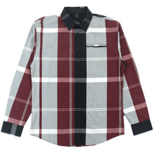 Load image into Gallery viewer, V1829 Colton Long Sleeves Plaid Shirt - Burgundy
