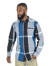 Load image into Gallery viewer, V1829 Colton Long Sleeves Plaid Shirt - Royal

