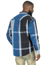 Load image into Gallery viewer, V1829 Colton Long Sleeves Plaid Shirt - Royal
