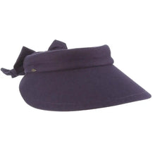Load image into Gallery viewer, Scala Cotton Bow Visor - Womens Visor

