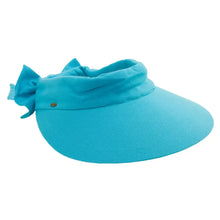 Load image into Gallery viewer, Scala Cotton Bow Visor - Womens Visor
