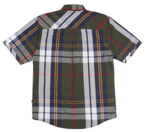 Load image into Gallery viewer, V845 Veno Button-Down Plaid Short Sleeves - Olive
