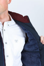 Load image into Gallery viewer, Men's Quilted Fur Lined Vest - Navy
