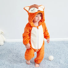 Load image into Gallery viewer, Cartoon Flannel Baby Rompers - # BAAA21110013
