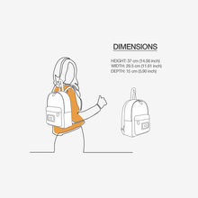 Load image into Gallery viewer, Vegan Backpack SoHo Gold by BYMANYC ® New York – Handmade Italy
