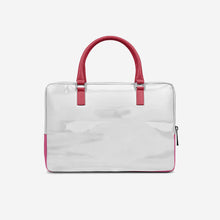 Load image into Gallery viewer, Vegan Designer Luxury Double Pocket Bag 16” BYMANYC ® New York White &amp; Pink
