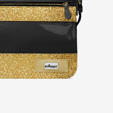 Load image into Gallery viewer, Vegan Gold Messenger Bag 16” | BYMANYC ® New York Luxe Metallic Edition
