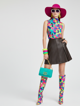 Load image into Gallery viewer, Vegan Leather Mini Pleat Skirt GREENWICH VILLAGE BYMANYC ® New York
