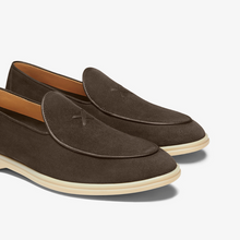 Load image into Gallery viewer, Men's Chocolate Suede Viaggio Loafer
