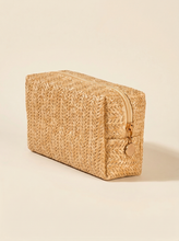 Load image into Gallery viewer, Vintage Woven Straw Makeup Bag Travel Cosmetic Toiletry Organizer Pouch
