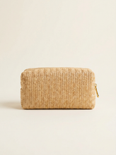 Load image into Gallery viewer, Vintage Woven Straw Makeup Bag Travel Cosmetic Toiletry Organizer Pouch
