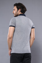 Load image into Gallery viewer, Patterned Grey Men's Polo T-Shirt | Wessi
