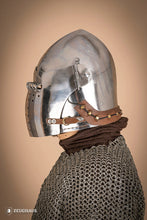 Load image into Gallery viewer, Bascinet Helmet with Visor 2mm Polished
