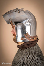 Load image into Gallery viewer, Bascinet Helmet with Visor 2mm Polished
