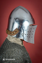 Load image into Gallery viewer, Full Visor Bascinet Helmet 2mm Polished

