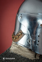 Load image into Gallery viewer, Full Visor Bascinet Helmet 2mm Polished
