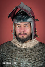 Load image into Gallery viewer, Full Visor Bascinet Helmet 2mm Polished
