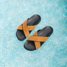 Load image into Gallery viewer, Women's Tan Amalfi Crossover Sandal
