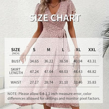 Load image into Gallery viewer, Summer Floral Boho Dress - Short Sleeve Ruffle Flowy Maxi Dresses
