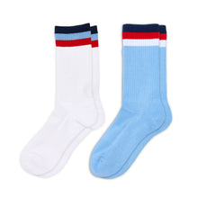 Load image into Gallery viewer, 3 Stripe Casual Crew Socks 2-Pack
