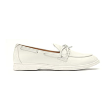 Load image into Gallery viewer, Men's White Pebbled Leather Barca Yacht Loafer
