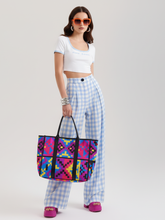 Load image into Gallery viewer, Wide-Leg Plaid Pants, Upper East Side | Women - BYMANYC ® New York

