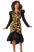 Load image into Gallery viewer, For Her Women Dress 82139C-Black/Yellow
