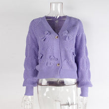 Load image into Gallery viewer, Women's Fashion Ultra-Short Cardigan Long Sleeve Sweater | NCS
