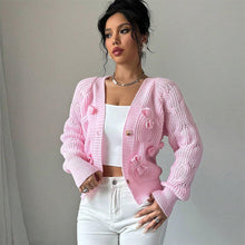 Load image into Gallery viewer, Women's Fashion Ultra-Short Cardigan Long Sleeve Sweater | NCS

