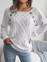 Load image into Gallery viewer, Women's Casual Solid Cable Knit Sweater | NCS
