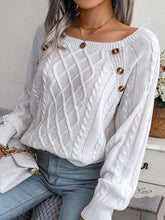 Load image into Gallery viewer, Women's Casual Solid Cable Knit Sweater | NCS

