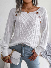 Load image into Gallery viewer, Women's Casual Solid Cable Knit Sweater | NCS
