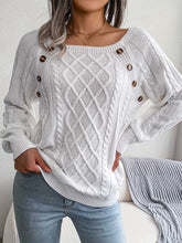 Load image into Gallery viewer, Women's Casual Solid Cable Knit Sweater | NCS
