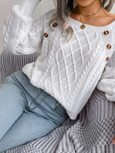 Load image into Gallery viewer, Women's Casual Solid Cable Knit Sweater | NCS
