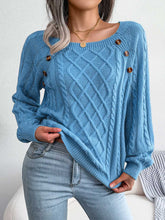 Load image into Gallery viewer, Women's Casual Solid Cable Knit Sweater | NCS

