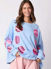 Load image into Gallery viewer, Women’s Christmas Sequin Embroidered Oversized Long Sleeve Sweatshirt | NCS
