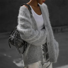 Load image into Gallery viewer, Women’s Faux Mink Relaxed Fit Oversized Cardigan Sweater | NCS

