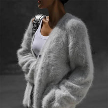 Load image into Gallery viewer, Women’s Faux Mink Relaxed Fit Oversized Cardigan Sweater | NCS
