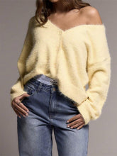 Load image into Gallery viewer, Women’s Faux Mink Relaxed Fit Oversized Cardigan Sweater | NCS
