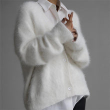 Load image into Gallery viewer, Women’s Faux Mink Relaxed Fit Oversized Cardigan Sweater | NCS
