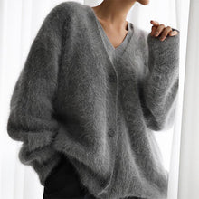 Load image into Gallery viewer, Women’s Faux Mink Relaxed Fit Oversized Cardigan Sweater | NCS
