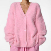 Load image into Gallery viewer, Women’s Faux Mink Relaxed Fit Oversized Cardigan Sweater | NCS
