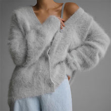 Load image into Gallery viewer, Women’s Faux Mink Relaxed Fit Oversized Cardigan Sweater | NCS
