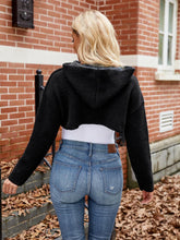 Load image into Gallery viewer, Women’s Halloween Letter Jacquard Cropped Hoodie Sweater | NCS
