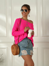 Load image into Gallery viewer, Women's Neon Color Female Slash Neck Fashion Knitted Shirts | NCS
